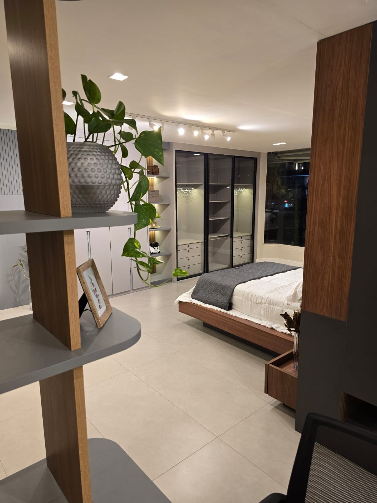 Quarto planejado em exposição na Italinea Serra